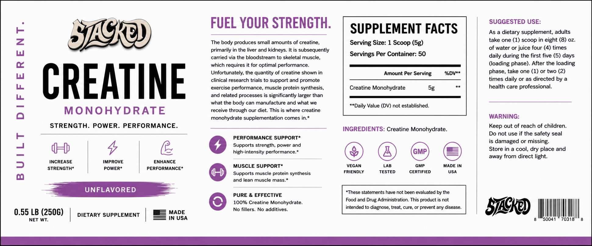 STACKED Creatine Monohydrate