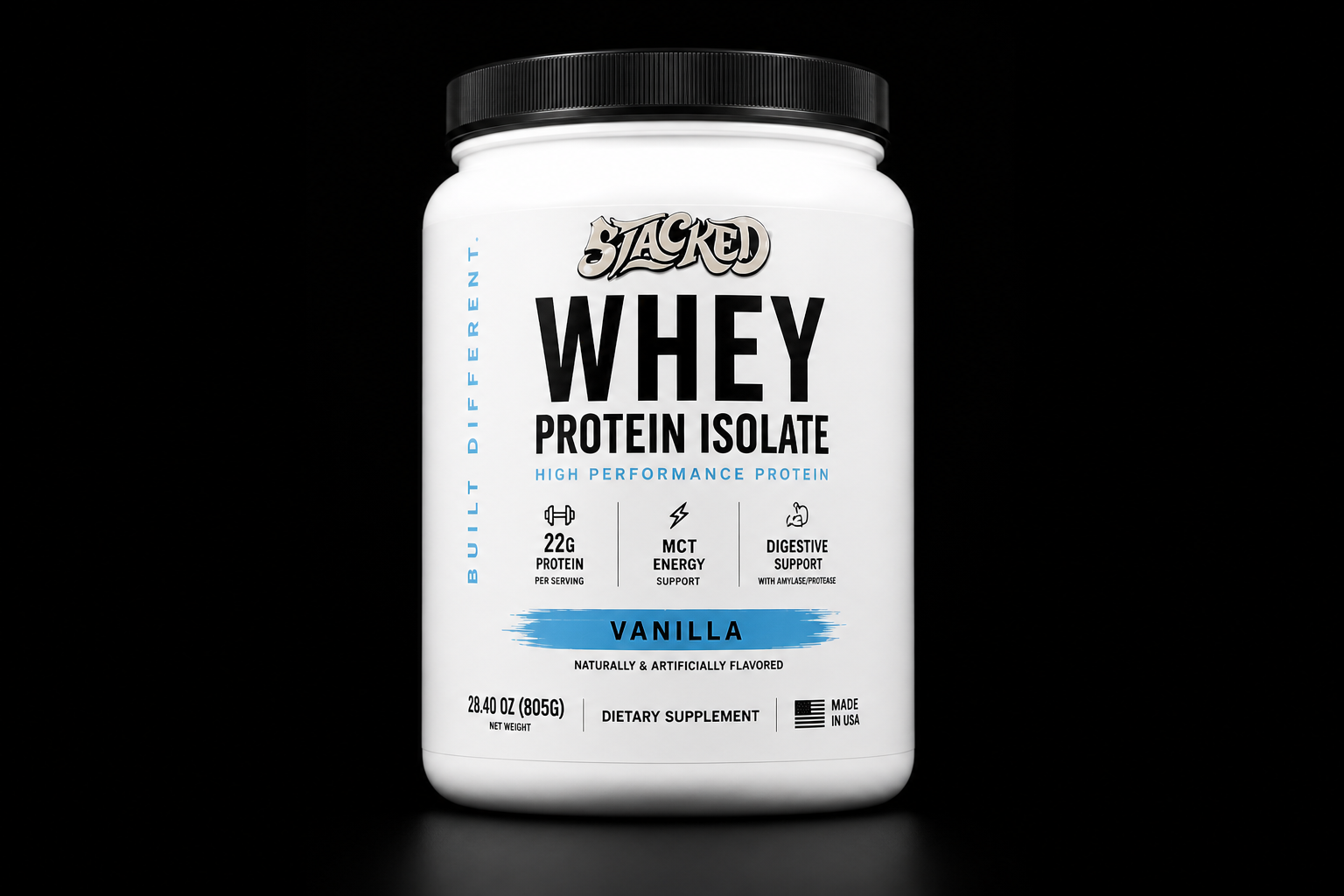 STACKED Whey Protein Isolate (Vanilla)
