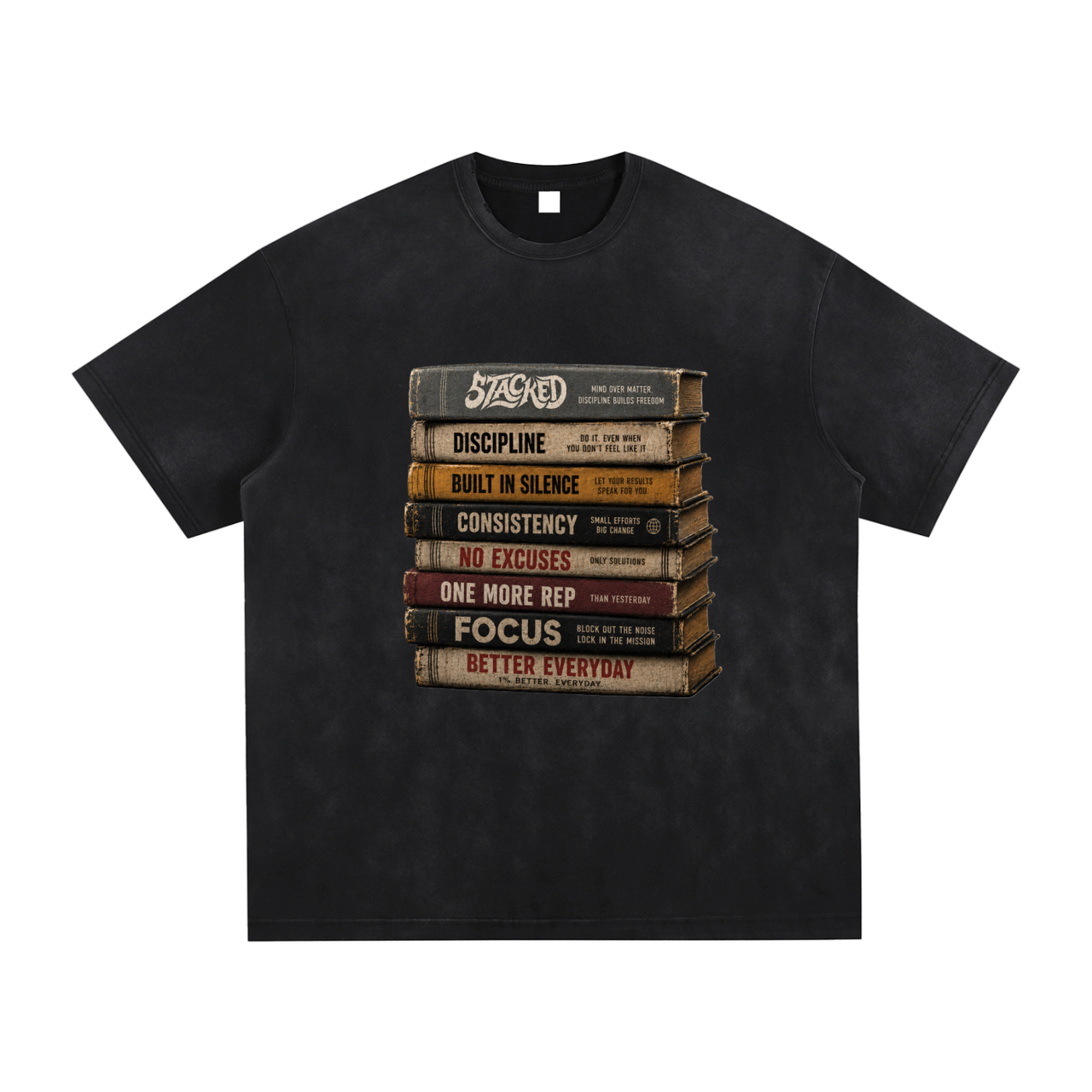Vintage Washed Hand-STACKED Books